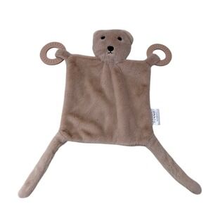 Bella Tunno Bear Lovey Plush Stuffed Animal Security Blanket Teether Tan Kids